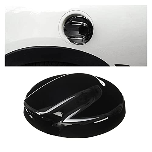 QINQIN 2pcs ABDOMINALES Cubierta de la manija de la puerta negra apta para MINI cobre S R50 R53 R56 Y Cubierta de la tapa del tanque de combustible negro 1pcs para BMW Mini Gen 2 R56 para coope