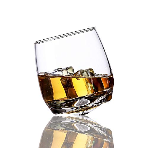 QJTZ Spin Creative Roly-Poly Whisky Batillo de Vidrio Top Copa de Vino Whisky Tumbler Cup Taza de Cerveza para Bar Party Barato al por Mayor 0511 (Capacity : 270ml, Color : 1 Pieces)