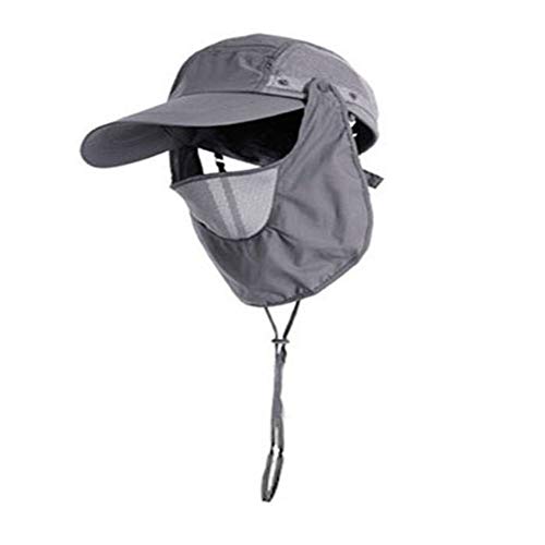 QNMM Gorra Protectora para el Sol con Orejeras Cuello Tapa Sombrero de Pesca para Hombres Mujeres Caza Senderismo Camping contra Mosquitos Casquillo a Prueba de Viento