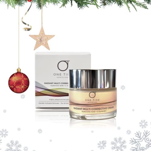 Radiant Multi Corrective Cream - Crema facial natural. Multifunción. Ácido Hialurónico, Vitamina E y extractos botánicos. Antiarrugas, antiedad y correctora. Vegano, cruelty free y gender-inclusive.