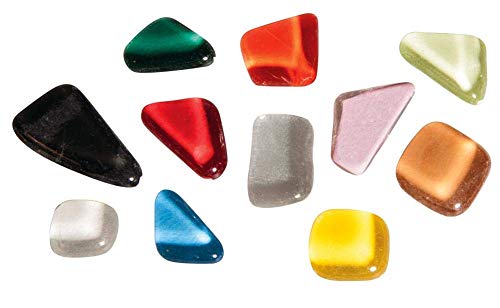 Rayher Mezcla de Piedras de Mosaico Soft Glas, Coloreado, Poligonal, (Aprox. 515 pzs.), Bote 500g