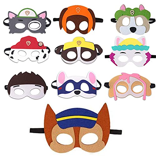 REDO 10 unidades de máscaras de caricatura para perros, para cumpleaños, fiestas de cosplay, para niños, carnaval, Halloween, fiestas de disfraces