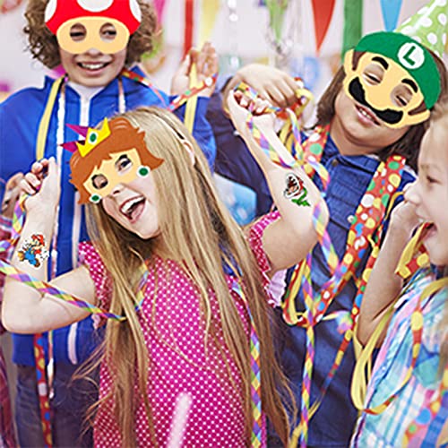 REDO 12 unidades de máscaras de Mario para cumpleaños, máscaras para niños, máscaras para Halloween, fiestas de disfraces
