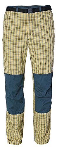 REJOICE Hemp - Pantalones de Escalada para Hombre y Mujer con cuadritos para Boulder, Escalada, Trekking y Senderismo etc, Amarillo, XL