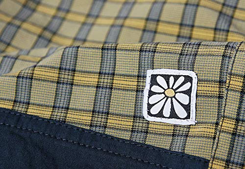 REJOICE Hemp - Pantalones de Escalada para Hombre y Mujer con cuadritos para Boulder, Escalada, Trekking y Senderismo etc, Amarillo, XL