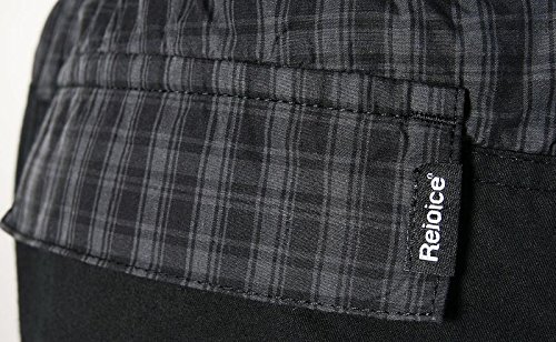 REJOICE® Moth 3/4 - Pantalones de Tres Cuartos con cuadritos y Cintura elástica para Hombres y Mujeres (Unisex) Boulder, Escalada, Senderismo, Deportes. Color Gris Oscuro, tamaño M