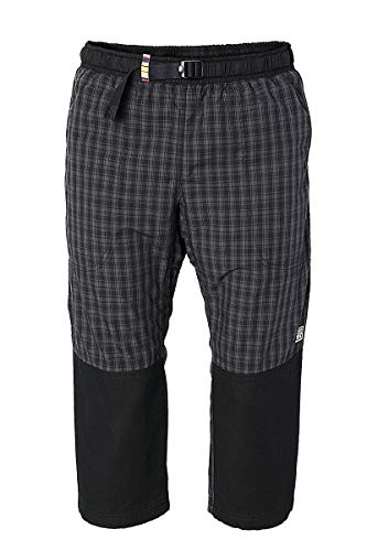 REJOICE® Moth 3/4 - Pantalones de Tres Cuartos con cuadritos y Cintura elástica para Hombres y Mujeres (Unisex) Boulder, Escalada, Senderismo, Deportes. Color Gris Oscuro, tamaño M