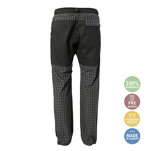 REJOICE Moth - Pantalones de Escalada para Hombre y Mujer (Unisex) con cuadritos para Boulder, Escalada, Trekking, Senderismo etc, Color Gris Oscuro, tamaño M