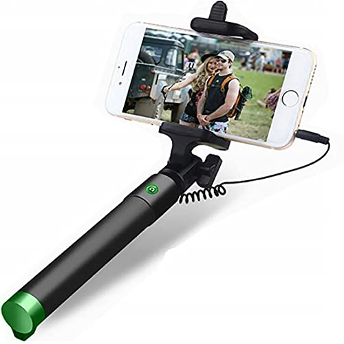Retoo Palo selfie extensible de 78 cm con rotación de 360 grados, monopié antideslizante con mango y zona de agarre de 90 mm, monopad para autorretrato, iOS, Android, smartphone, palo telescópico