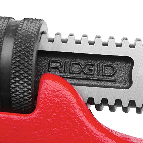 RIDGID 31010 Llave de tubo recta para servicio pesado de 10 pulgadas, Llave de fontanería de 10 pulg.