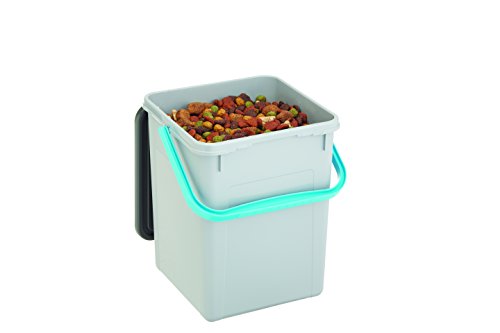 Rotho Caja de Almacenamiento Comida de Mascotas, Hecha de plástico (PP), contenedor con Tapa y asa para pienso seco