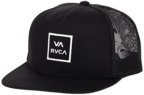 RVCA Men's VA All The Way Trucker Hat, Black, One Size