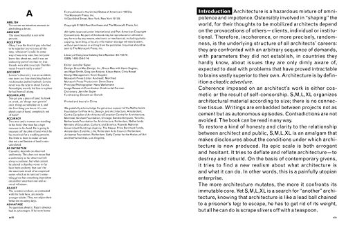 S, M, L, XL: O.M.A. - Rem Koolhaas and Bruce Mau (Monacelli Press)