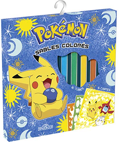 Sables colorés Pokémon: Avec 6 cartes à sabler, 1 outil pour détacher les surfaces autocollantes, 6 tubes de sable