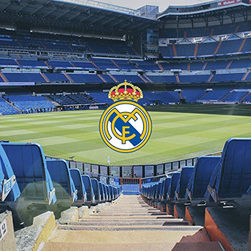 Safta-812034446 Real Madrid CF Riñonera, Color Azul Marino (812034446) + Cartera Billetera con Cabecera de Real Madrid, 125x95mm