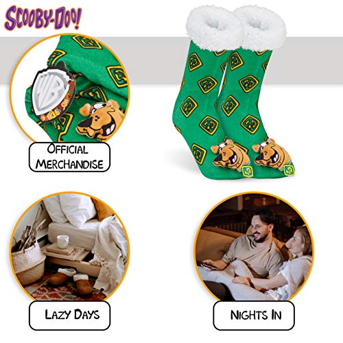 Scooby Doo Calcetines Termicos Mujer, Calcetines Antideslizantes con Forro Polar, Calcetín Termico Mujer, Zapatillas de Estar por Casa, Regalos Navidad Mujer