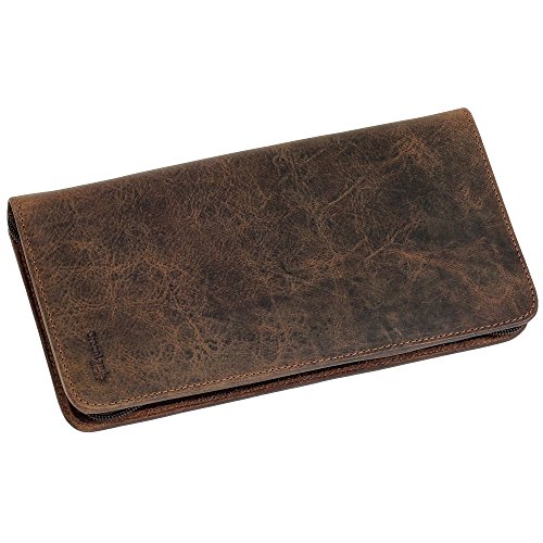 Set de Regalo – Greenland Nature de Viaje Organizador Cartera Tarjetas de embarque Funda Piel 12,5 cm, Color Marrón, Talla Breite ca. 12,5 cm Höhe ca. 25 cm Tiefe ca. 3 cm