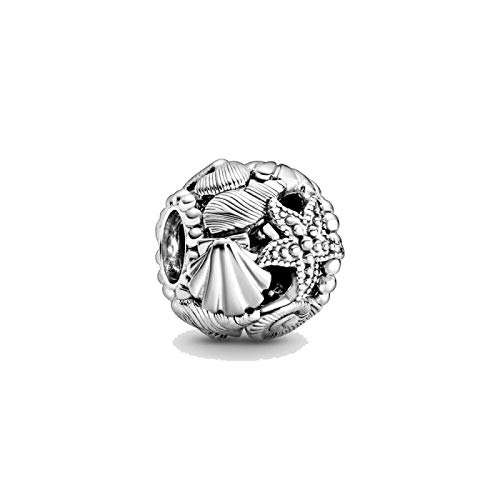 shangwang Cuentas aleación de Cristal de Tortuga, Estrella de mar, Caballito de mar, Adecuado para Pulsera Pandora Original, joyería de la Serie Marina DIY AP489-10