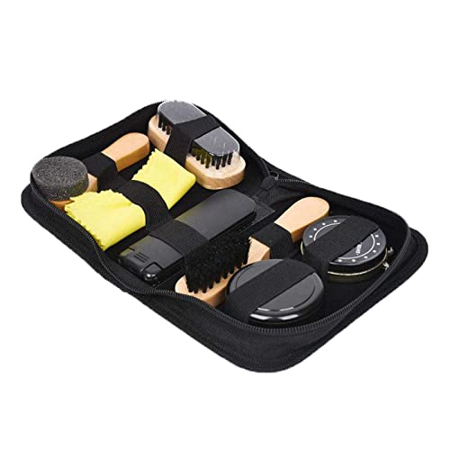 sharprepublic 7pcs / Lot Kit de Cuidado de Yeso Juego de Cepillos para Pulir Zapatos para Botas Zapatos