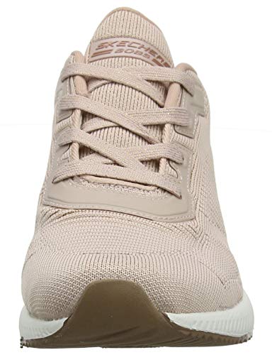 Skechers Bobs Squad - Glam League, Zapatillas Bajas Mujer, Rosa (Blush Engineered Knit/Rose Gold Trim Blush), 39 EU