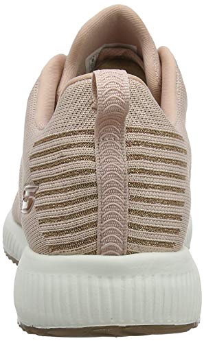 Skechers Bobs Squad - Glam League, Zapatillas Bajas Mujer, Rosa (Blush Engineered Knit/Rose Gold Trim Blush), 39 EU