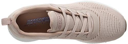 Skechers Bobs Squad - Glam League, Zapatillas Bajas Mujer, Rosa (Blush Engineered Knit/Rose Gold Trim Blush), 39 EU