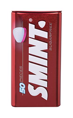 Smint Tin Fresa, Caramelo Comprimido Sin Azúcar - 12 unidades de 35 gr. (Total 420 gr.)