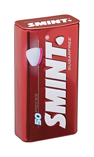 Smint Tin Fresa, Caramelo Comprimido Sin Azúcar - 12 unidades de 35 gr. (Total 420 gr.)