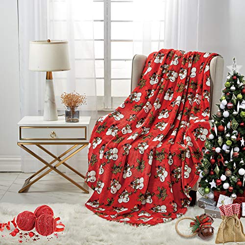 softan Manta de franela de Navidad, ligera, supersuave, ultra lujosa, forro polar de felpa, 50 x 60 pulgadas