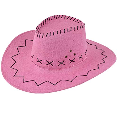 Sombrero de vaquero australiano para adultos y niños, color Rosa für Erwachsene, tamaño talla única
