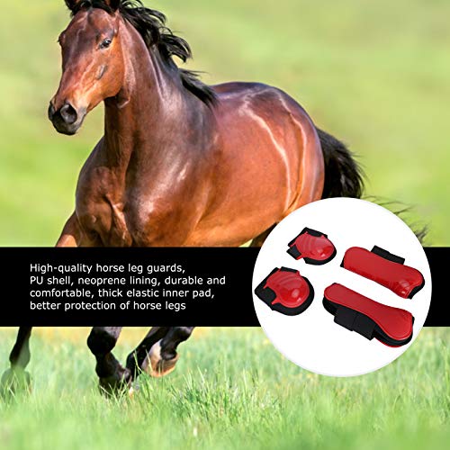 Sora Envoltura de Pierna de Caballo, Botas relajantes de Apoyo para Caballos, cómodas para Montar a Caballo en Cualquier Clima(Red, A Set of XL)