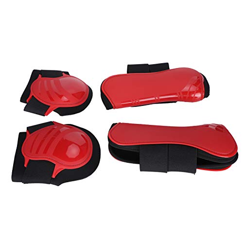 Sora Envoltura de Pierna de Caballo, Botas relajantes de Apoyo para Caballos, cómodas para Montar a Caballo en Cualquier Clima(Red, A Set of XL)