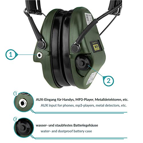 Sordin Supreme PRO X SOR75302-X - Protectores auditivos electrónicos, diseño de camuflaje, color verde