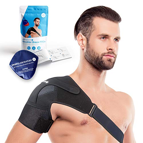 Sports Laboratory Hombrera Con Bolsa Para Terapia Con Frío y Calor Integrada, Tamaño Ajustable y Apta Para Los Dos Brazos, Ideal Para Dislocaciones, Unisex, Paquete Gel Gratis