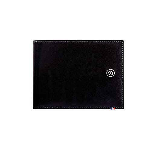 S.T Dupont D-180000 - Cartera de Piel con 6 Tarjetas de crédito, Color Negro