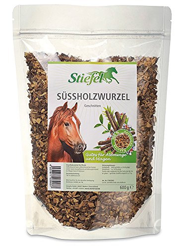 Stiefel Bolsa de raíz de madera dulce, 600 g, para caballos, para vías respiratorias y digestión, efecto antiinflamatorio y desconchante.