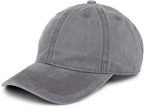 styleBREAKER Gorra Vintage de 6 Paneles en Apariencia usada y desgastada, Gorra de béisbol, Ajustable 04023054, Color:Gris