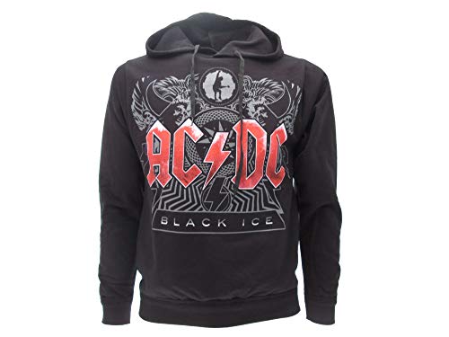 Sudadera original AC/DC Black Ice con capucha negra novedad producto oficial, Negro , L