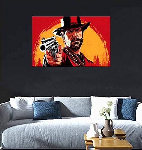 Surfilter Póster artístico de Red Dead Redemption y arte de pared, impresión moderna para dormitorio familiar, 60 x 90 cm, sin marco