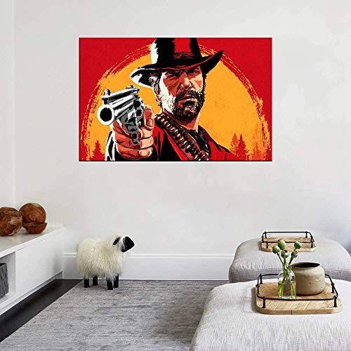 Surfilter Póster artístico de Red Dead Redemption y arte de pared, impresión moderna para dormitorio familiar, 60 x 90 cm, sin marco