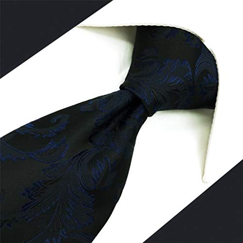 S&W SHLAX&WING Dark Azul Corbatas Para Hombre Corbatas Seda Boda Traje de negocios Seda 147cm