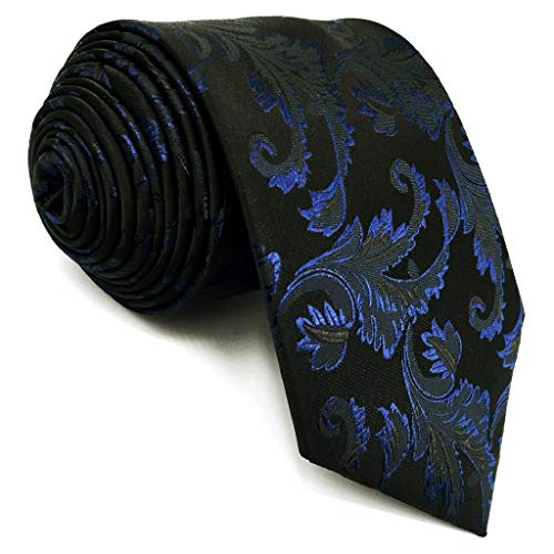 S&W SHLAX&WING Dark Azul Corbatas Para Hombre Corbatas Seda Boda Traje de negocios Seda 147cm