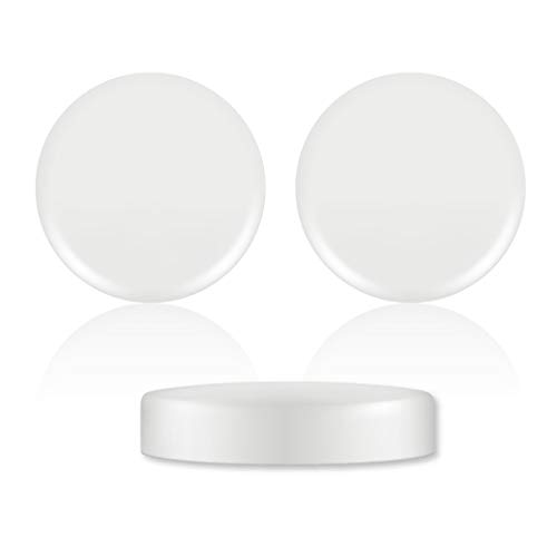 Tapas de plastico ajustables para vasos de yogurt/Pack 24 tapas para tarro de yogurteras de 143ml y 150ml para vasos 58mm de diametro