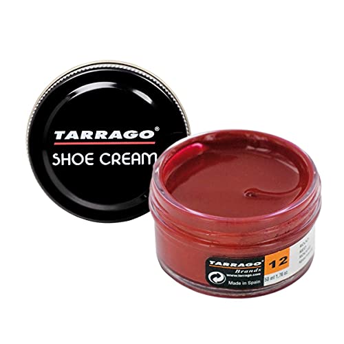 Tarrago | Basic Shoe Cream 50 ml | Crema Protectora para Calzado de Cuero | Betún para Zapatos | Cuidado del Calzado | Nutre, Repara y Protege | Abrillantador | Color Rojo