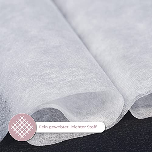 Tela de fieltro por metros para coser 5 m x 160 cm – tela de fieltro para coser fieltro como inserto de costura, filtro de fieltro Blanco
