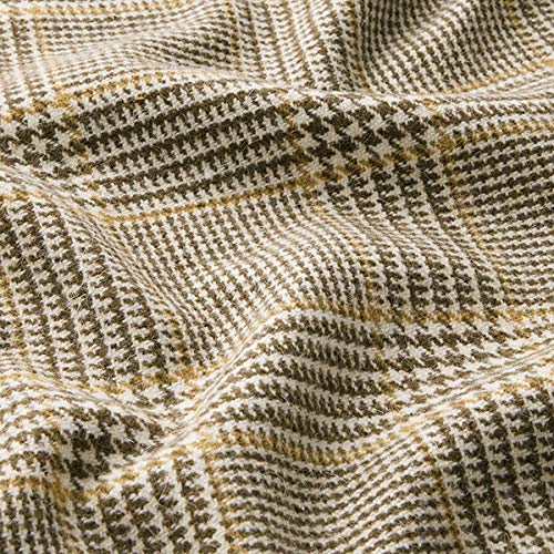 Tela para abrigos Mezcla de lana Príncipe de Gales – arena — Mercancia al metro a partir de 0,5m — para coser de Abrigos y Chaquetas
