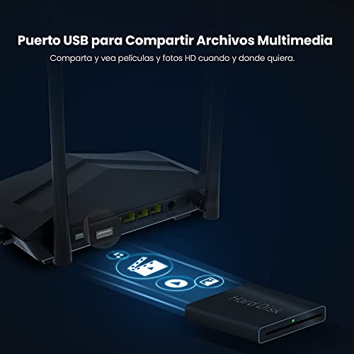 Tenda AC10U - Router Gigabit Inalámbrico de Doble Banda, 2.4 GHz a 300 Mbps y 5 GHz a 867 Mbps, 4 x 6 dBi antenas externas, USB 2.0, Gaming, Modo WISP, Clon MAC, Tecnología MU-MIMO, Beamforming+