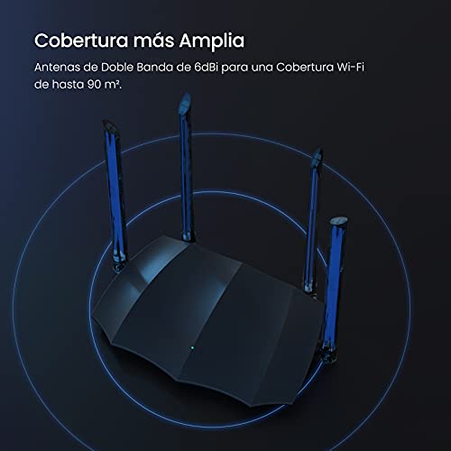 Tenda AC8 Gigabit Dual Band Router - AC1200 Router Inalámbrico Admite Acceso de Ancho de Banda de hasta 1000 Mbps, IPV6, Mu-MiMo, WPS, VPN