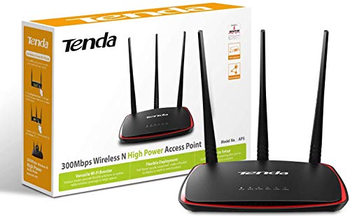 Tenda AP5 300Mbit/s Energía sobre Ethernet (PoE) - Punto de Acceso (300 Mbit/s, IEEE 802.11b,IEEE 802.11g,IEEE 802.11n, 10,100 Mbit/s, 300 Mbit/s, 2.4-2.483, 20 Usuario(s))