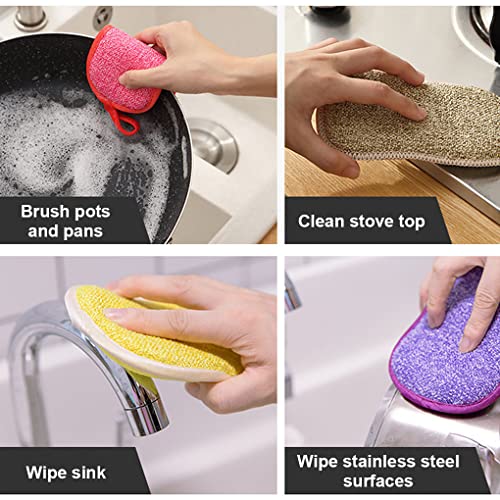 teng hong hui 5 Piezas de espueros espantosos absorbentes borrar Almohadillas de Limpieza rápido Trapos de Secado Fregar Lavado de Lavado Toallas Platos baño Aleatorio Color